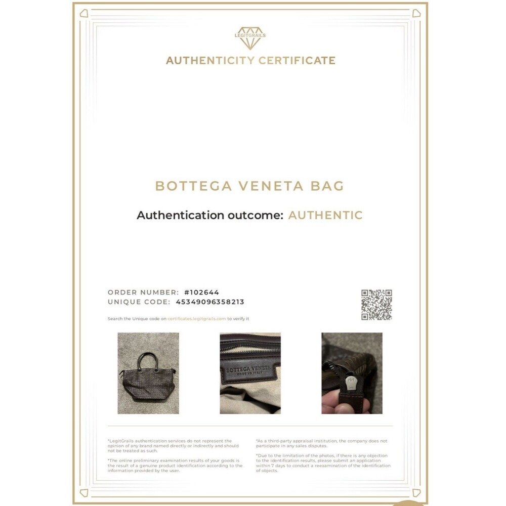 Bottega Veneta Authentic Handbag‎ Tote 214728 Intrecciato Leather Brown - Picture 16 of 16